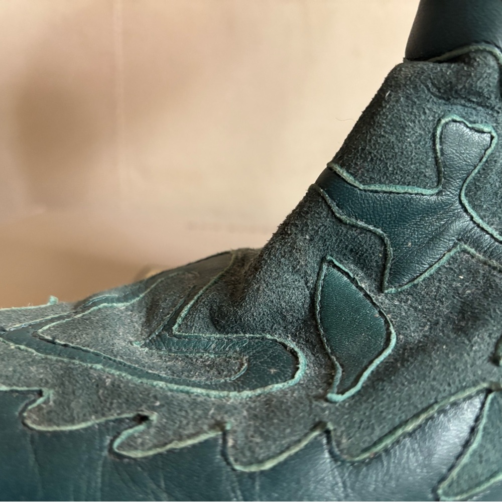 Women's Teal Cowboy Boots - Picture 5 of 5